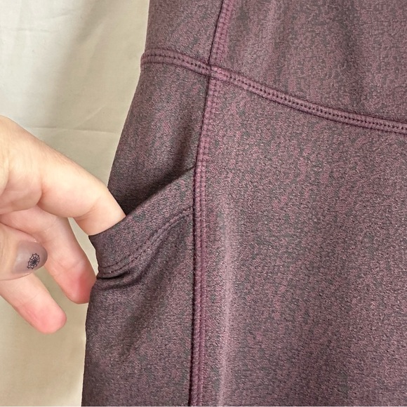 Mondetta Women’s Brushed Jacquard Activewear Leggings Purple Large - Picture 4 of 7